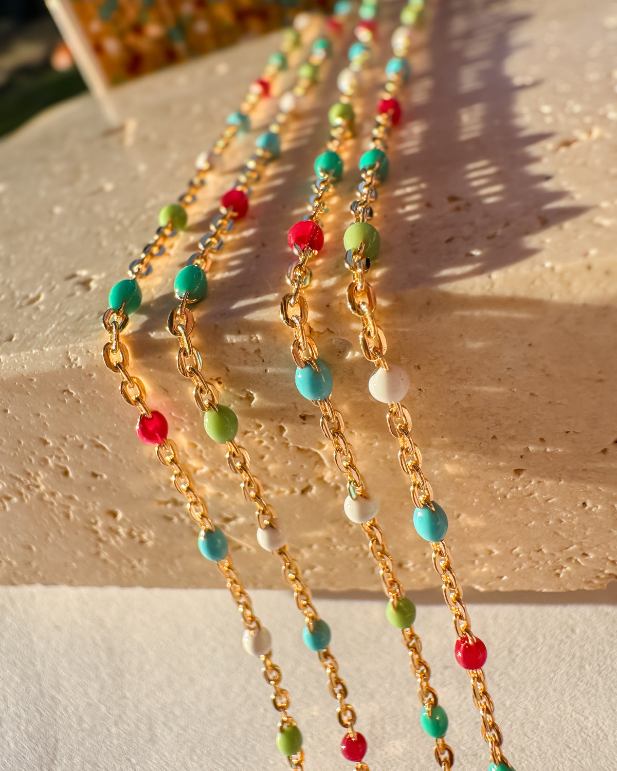 “Cozy Cabin” Enamel Permanent Jewelry Chain - C44