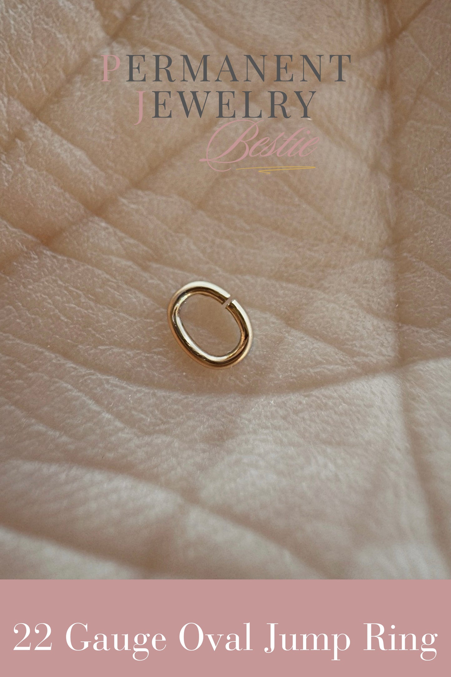 22 gauge, OVAL 3mmx4mm Permanent Jewelry Jump Rings