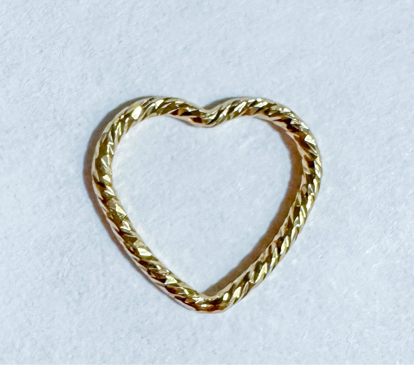 Sparkle Heart Jump Ring Connectors Permanent Jewelry (Set of 2) - 10mm wire heart