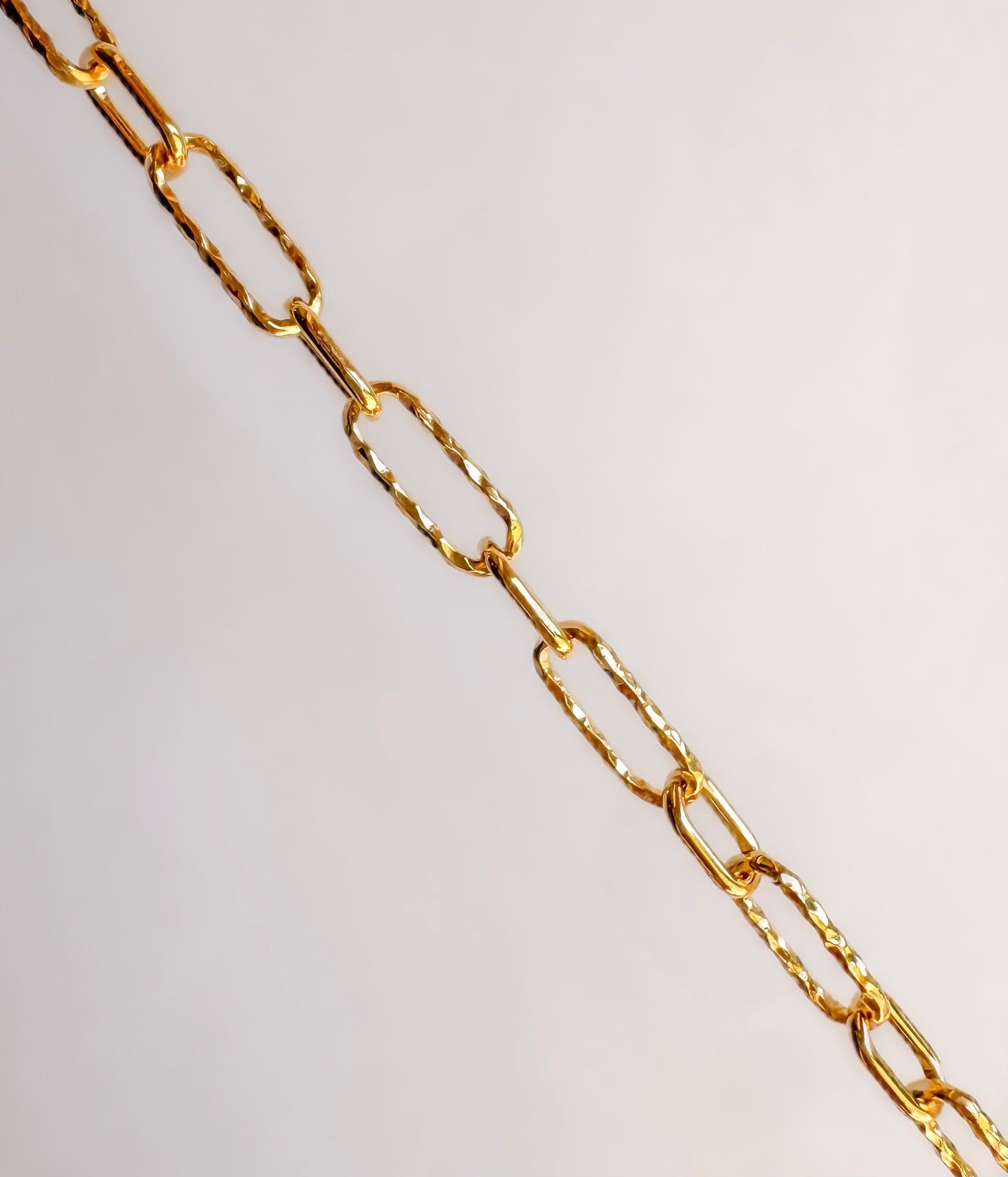 14k Gold Filled “Italian Old Money” Diamond Cut Long & Short Paperclip Permanent Jewelry Chain