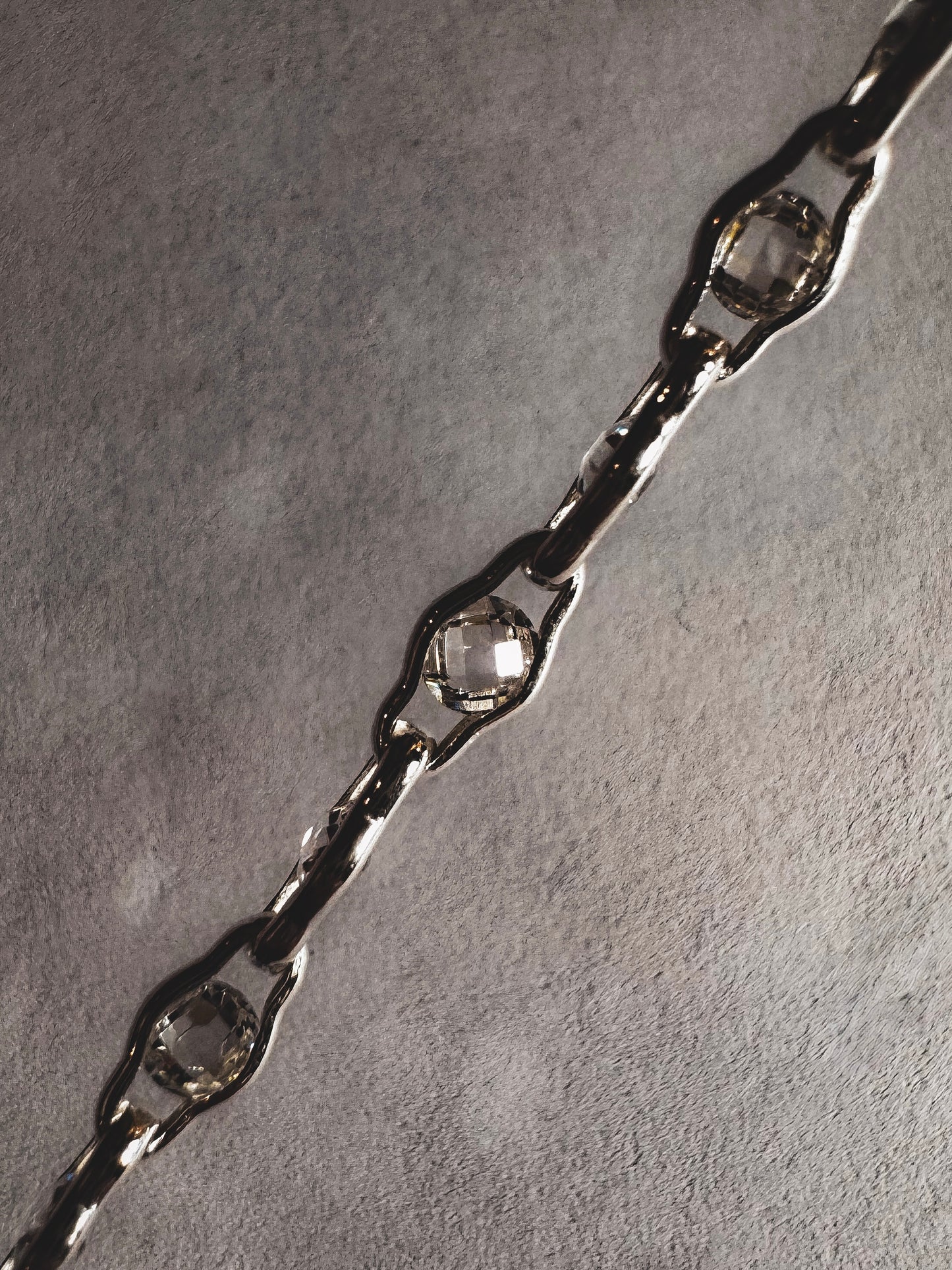.925 Sterling Silver “Luce di Luna” CZ Permanent Jewelry Chain