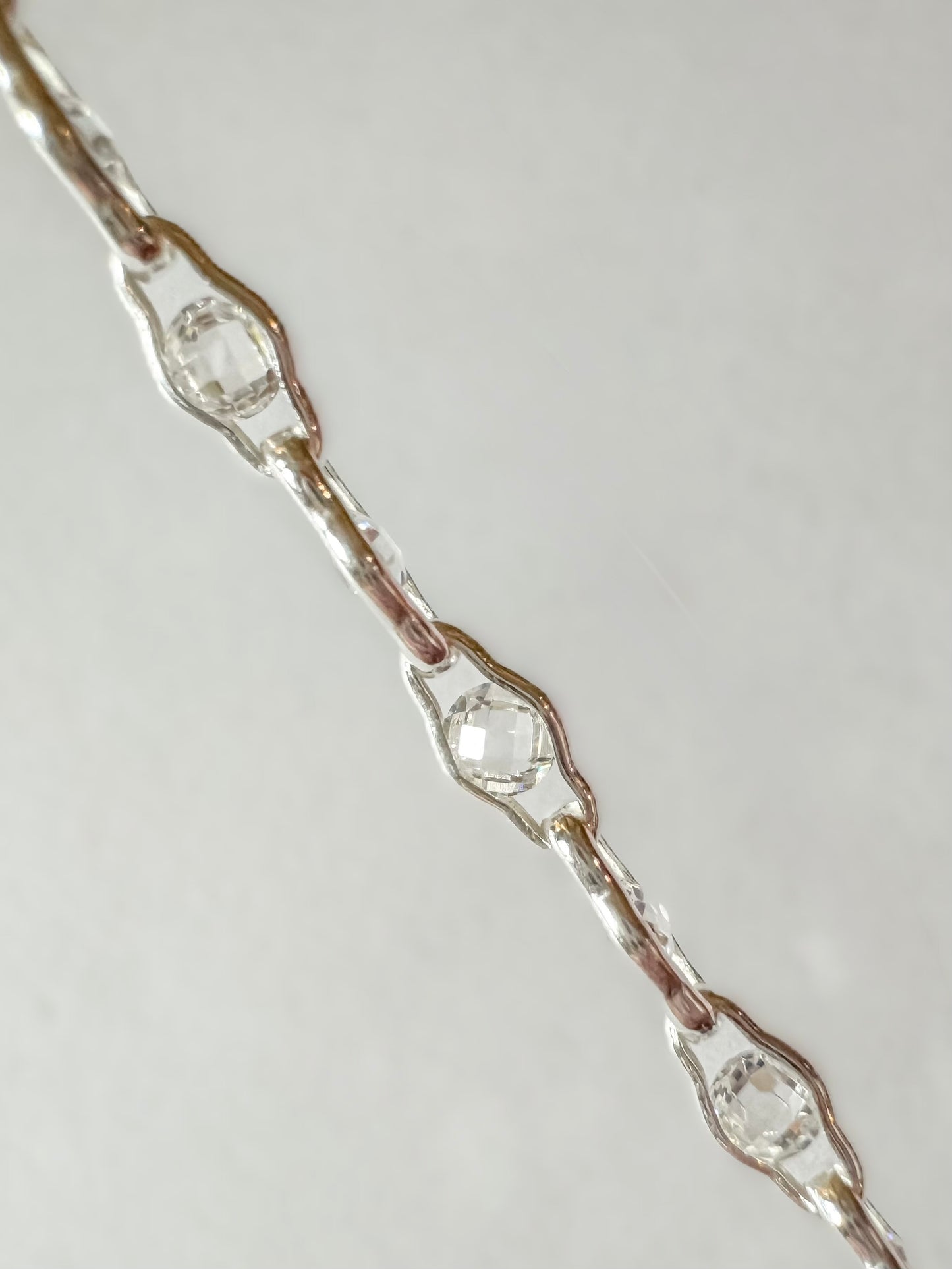 .925 Sterling Silver “Luce di Luna” CZ Permanent Jewelry Chain