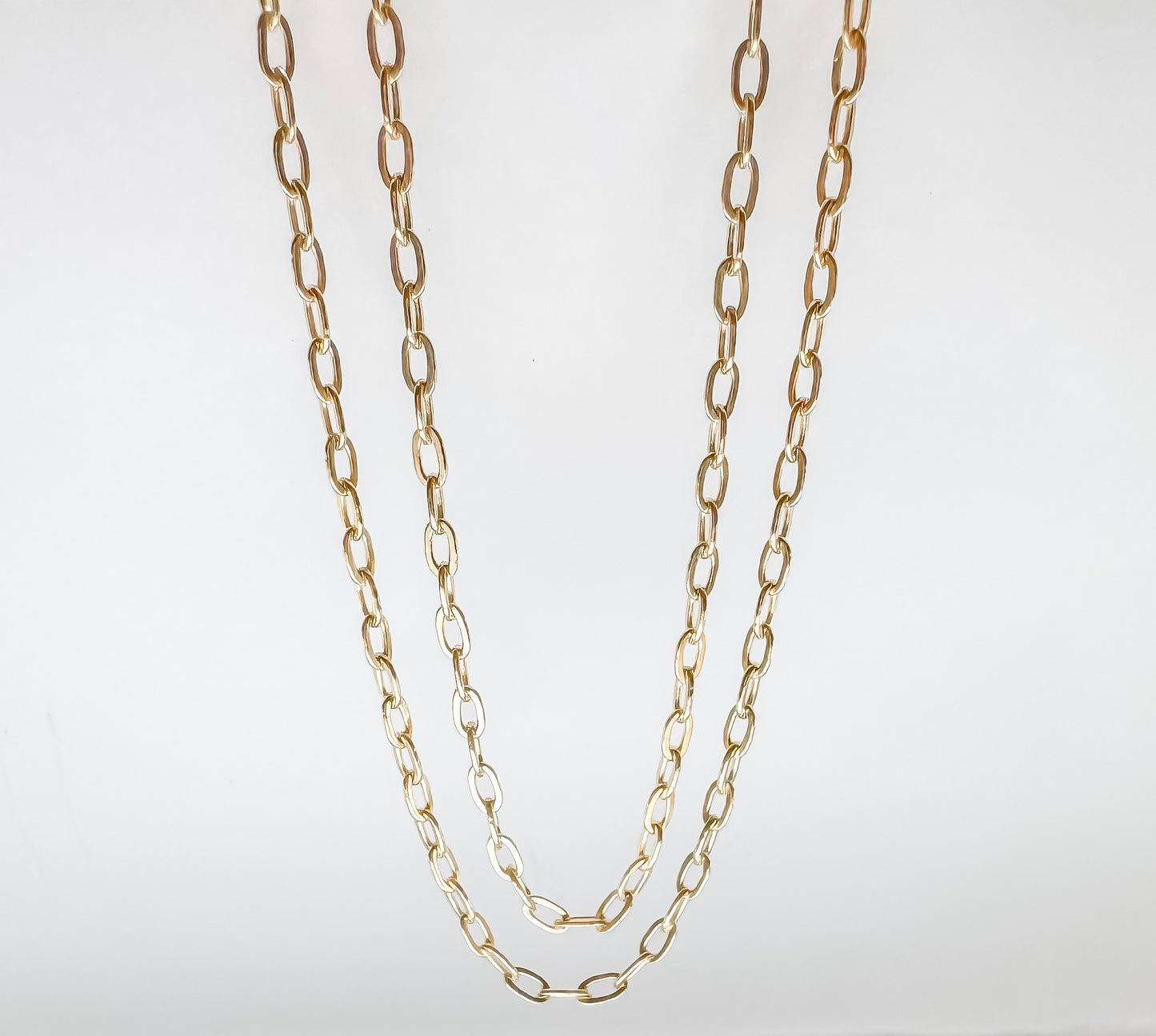 Sparkle Oval Cable Permanent Jewelry Chain by the foot