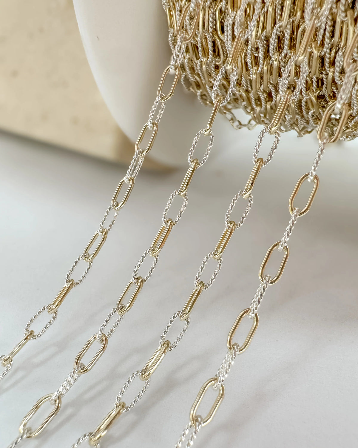 Mixed Metal Permanent Jewelry Chains