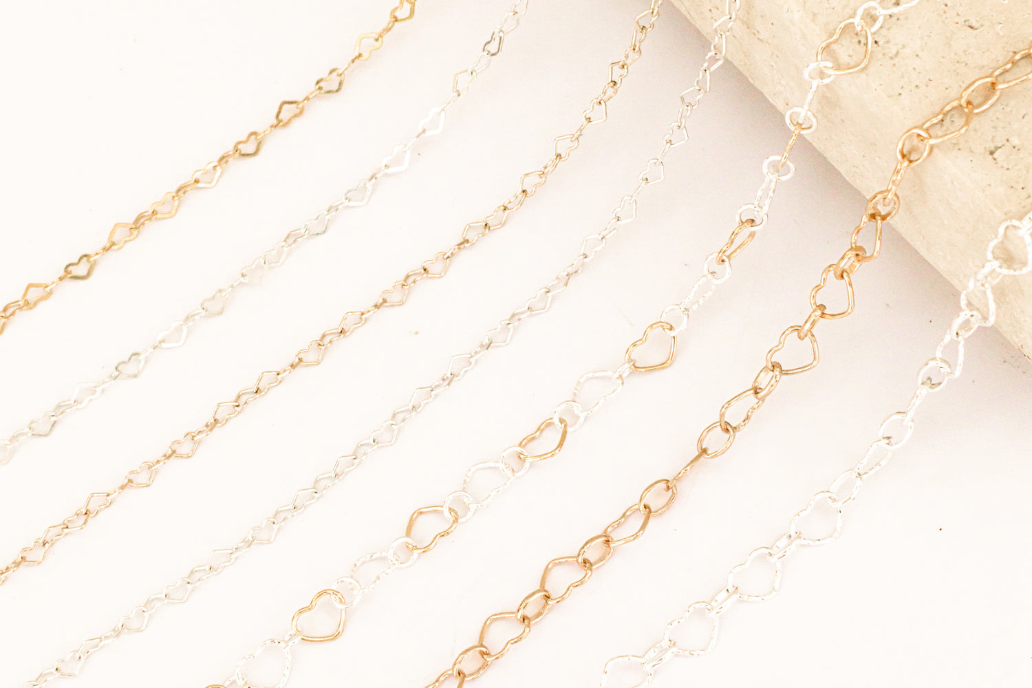 Permanent Jewelry Heart Chains