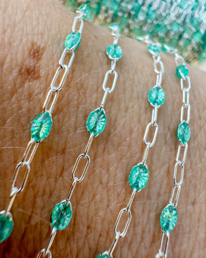 “Minted” Aura Italian Enamel Chain - C116