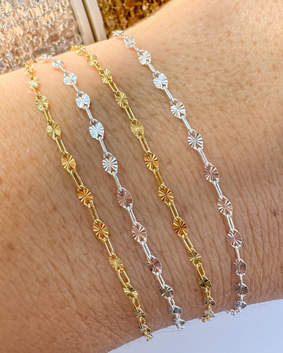 Sunburst 1+1 Paperclip Chain (C124)