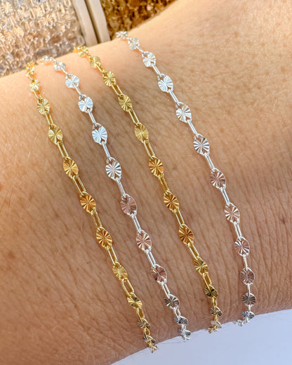Sunburst 1+1 Paperclip Chain (C124)