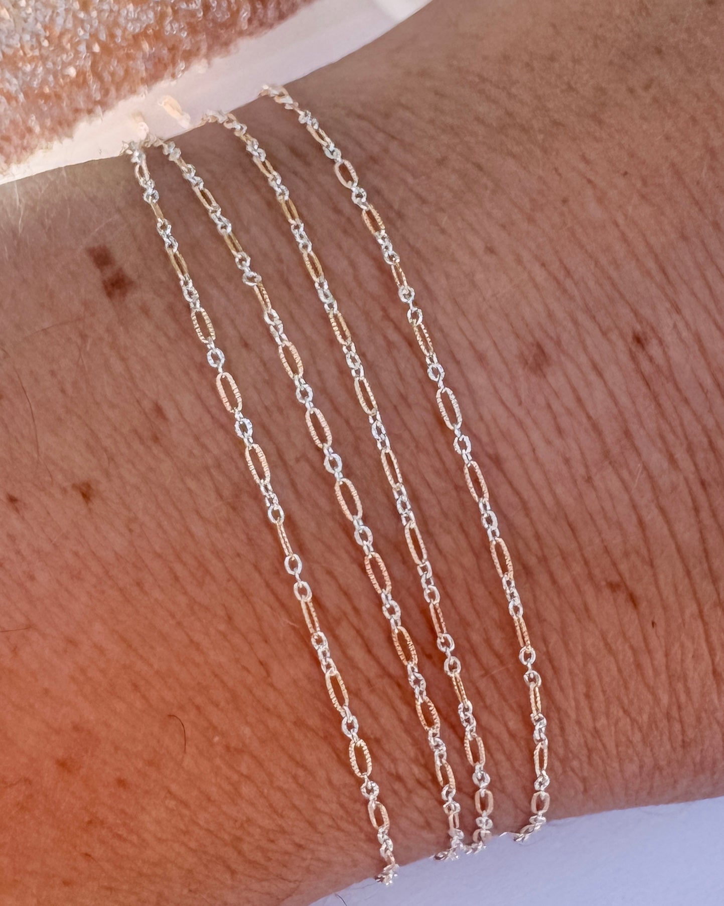 Micro Mini Mixed Metal Textured Long and Short