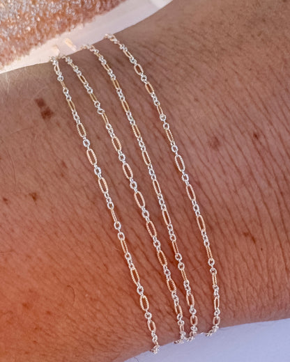 Micro Mini Mixed Metal Textured Long and Short