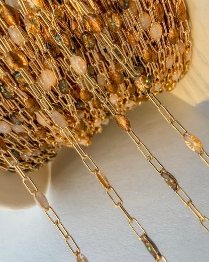 Espresso Martini Paperclip Enamel Chain | Neutrals & Browns - C113GF