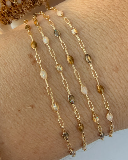 Espresso Martini Paperclip Enamel Chain | Neutrals & Browns - C113GF