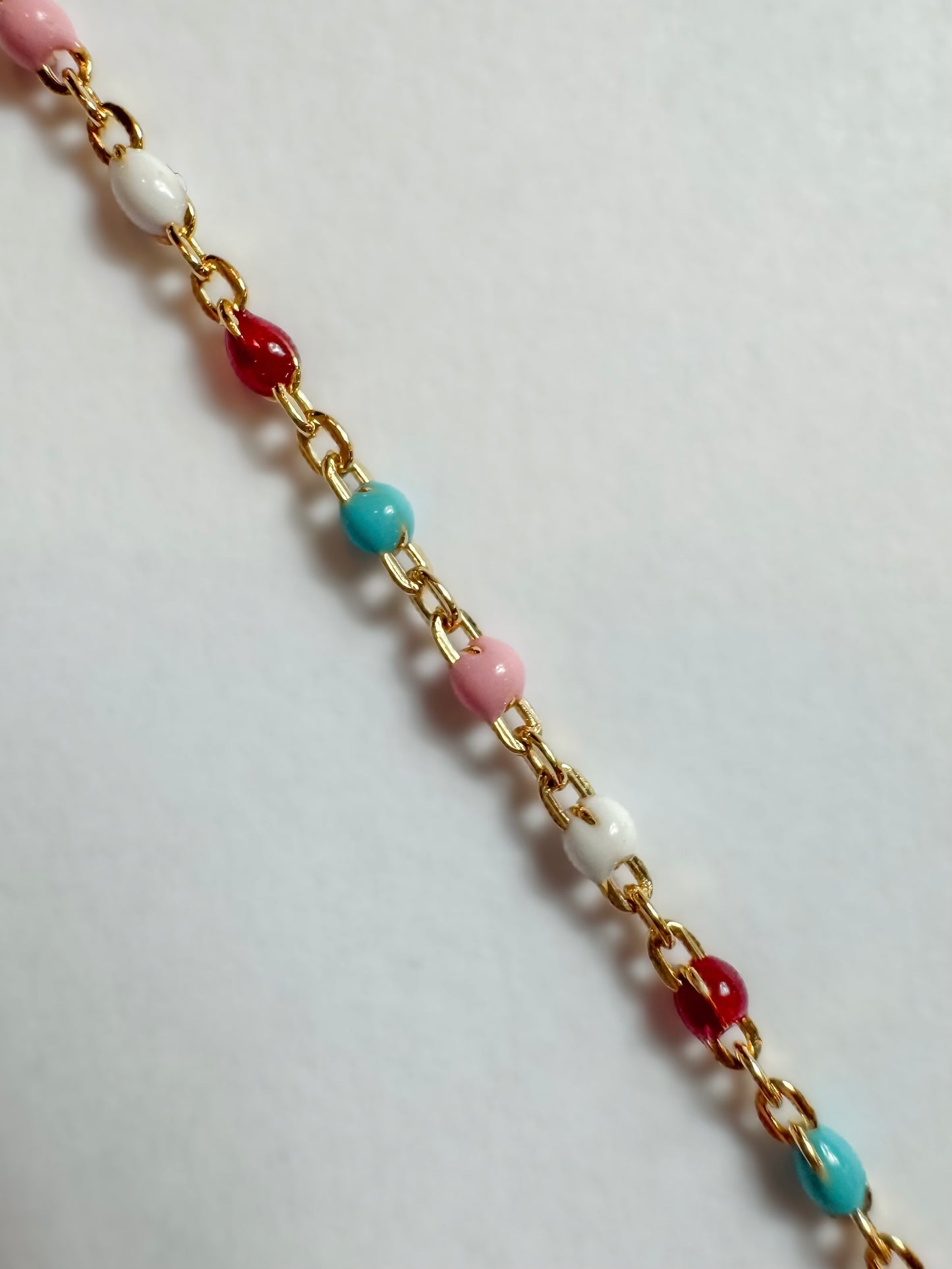 14k Gold Filled or .925 Sterling Silver “Sugar Frost” Enamel Permanent Jewelry Chain