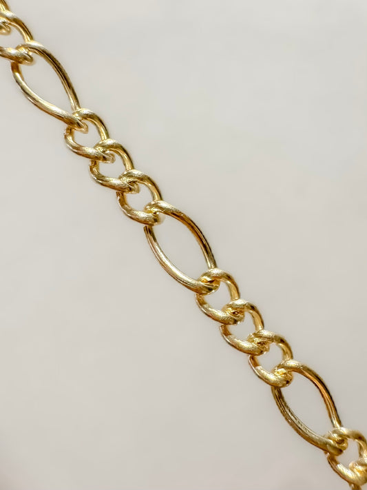 Figaro "Big Fig" Permanent Jewelry Chain by the foot