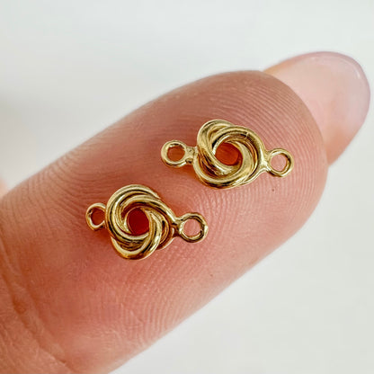 14k Gold Filled 5mm Love Knot Connectors (Set of 2)