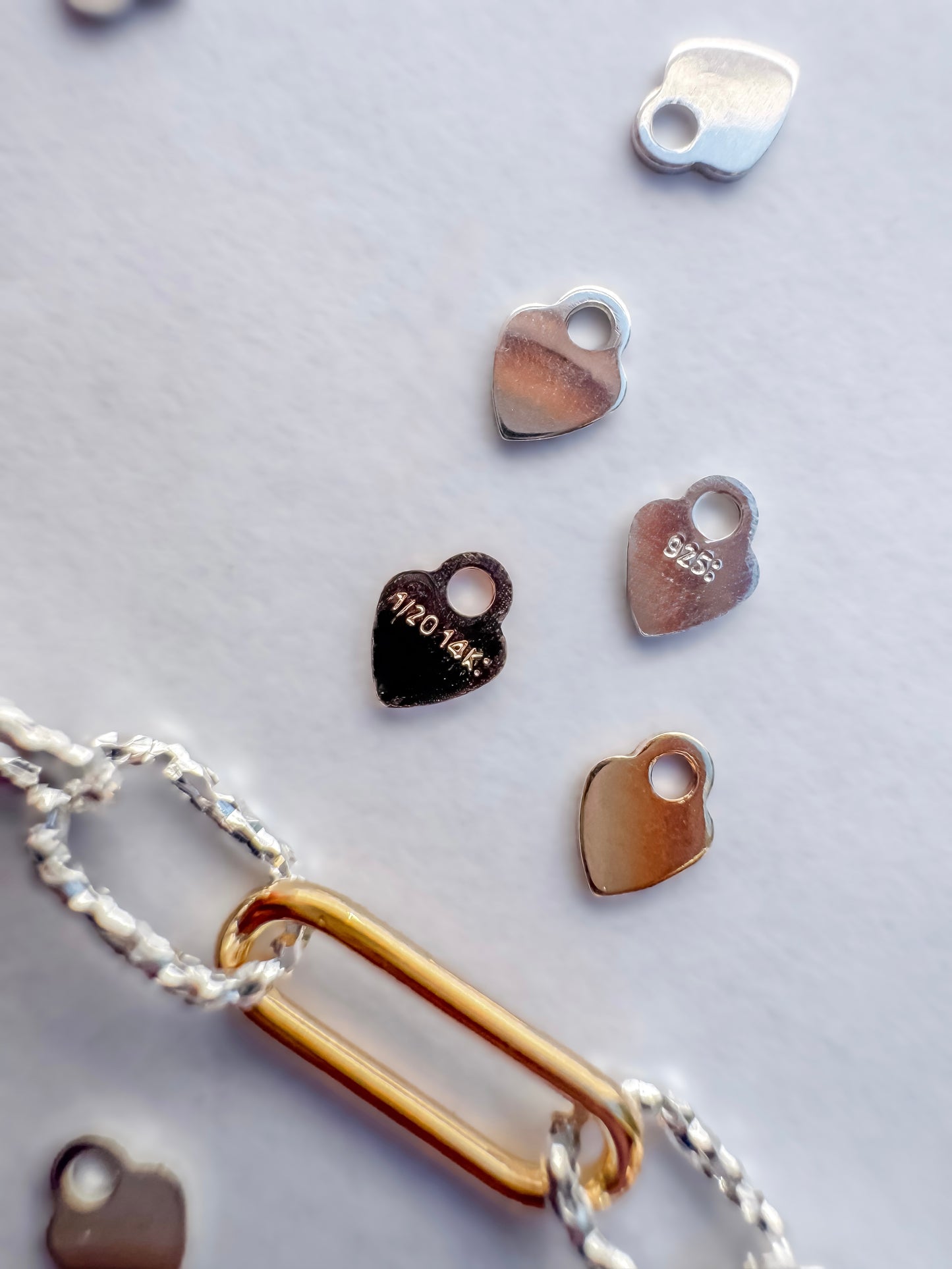 Heart Quality Tags for Permanent Jewelry