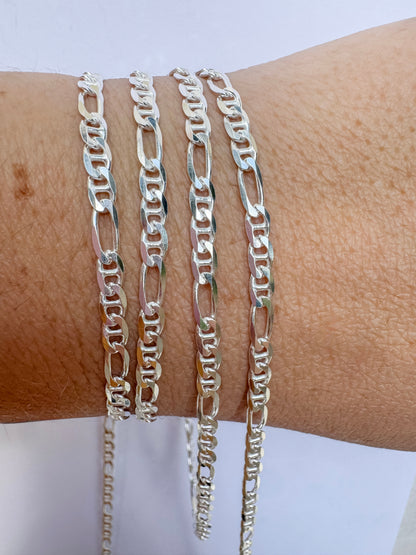 Sterling Silver Diamond Cut Figarucci