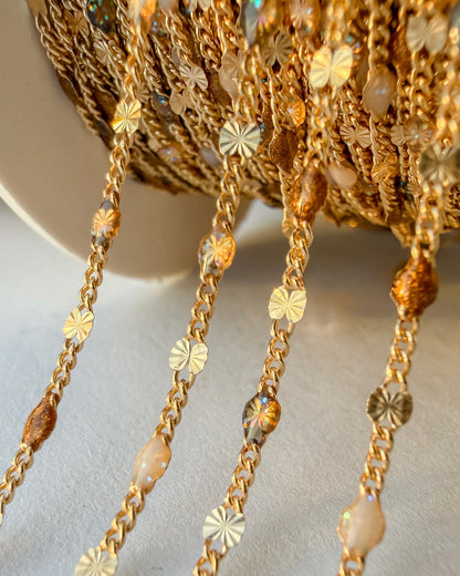 Espresso Martini Sunburst Curb Enamel - Neutrals & Browns - C111-GF