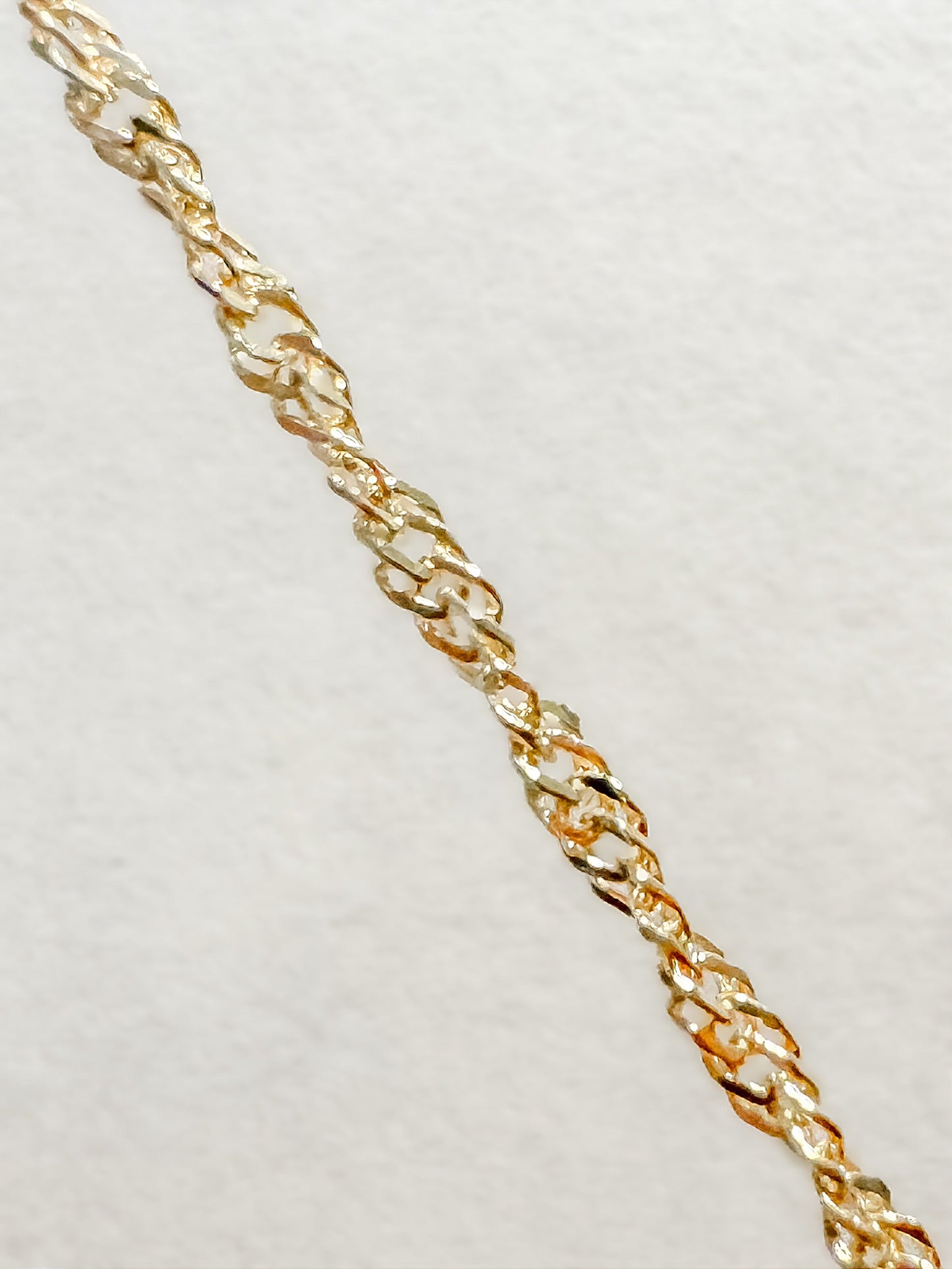 14k Gold Filled Herringbone Singapore Permanent Jewelry Chain