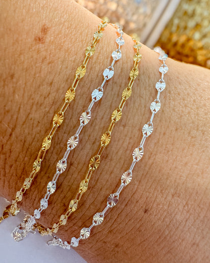 Sunburst 1+1 Paperclip Chain (C124)
