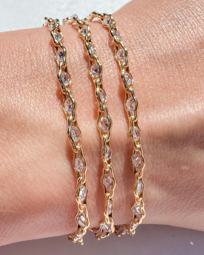 14k Gold Filled “Luce di Luna” CZ Permanent Jewelry Chain