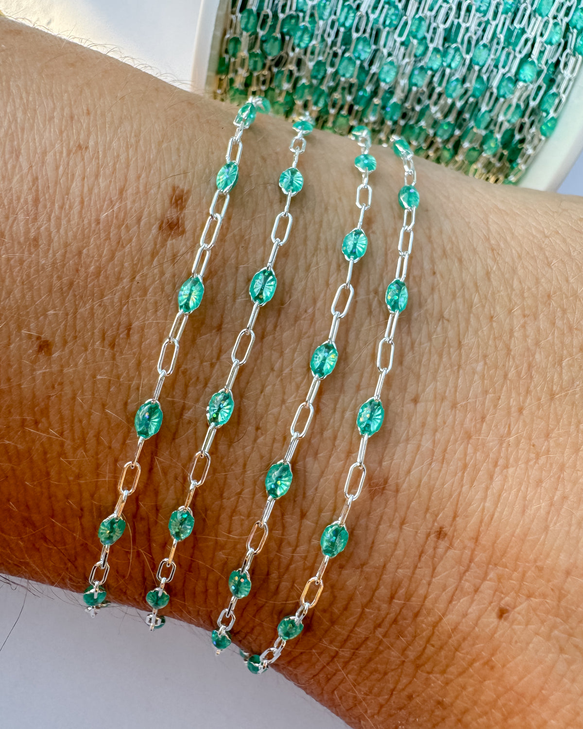 “Minted” Aura Italian Enamel Chain - C116