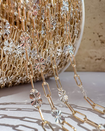 Mixed Metal Flowerburst Chain (C1MX)