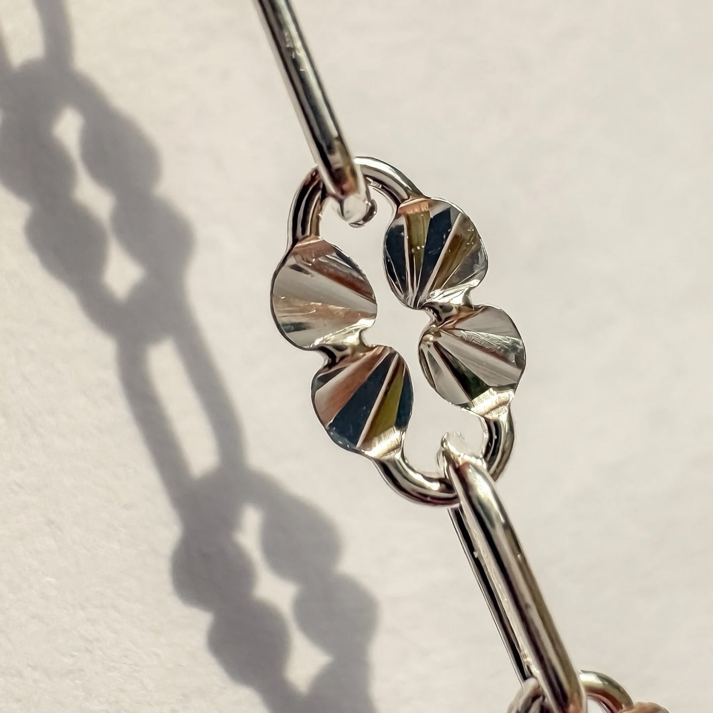 Flowerburst Paperclip Chain | .925 Sterling Silver