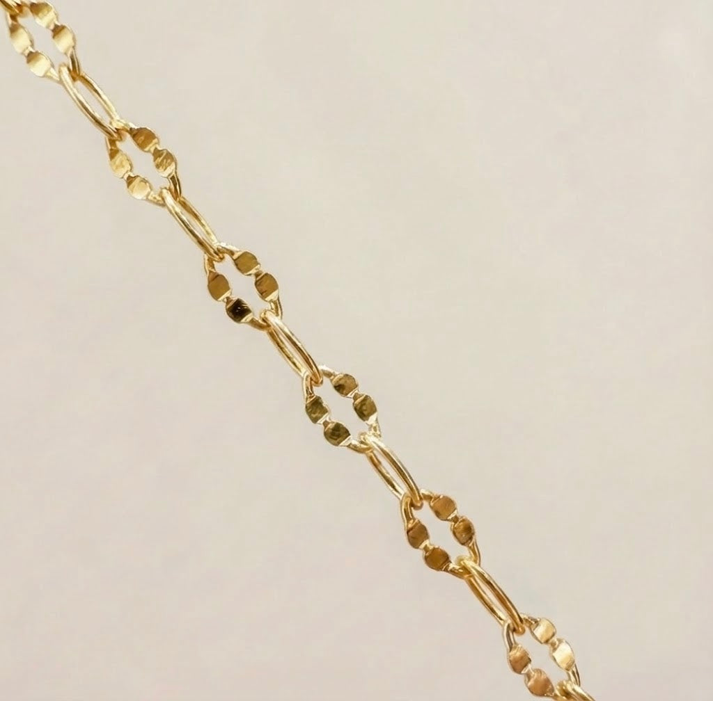 14k Gold Filled Double Dapped Paperclip Permanent Jewelry Chain