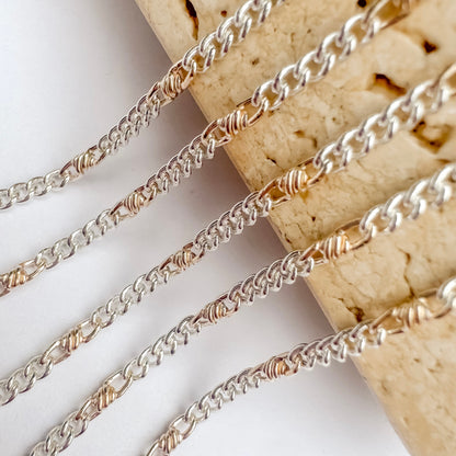 Mixed Metal Papillon Knot Chain