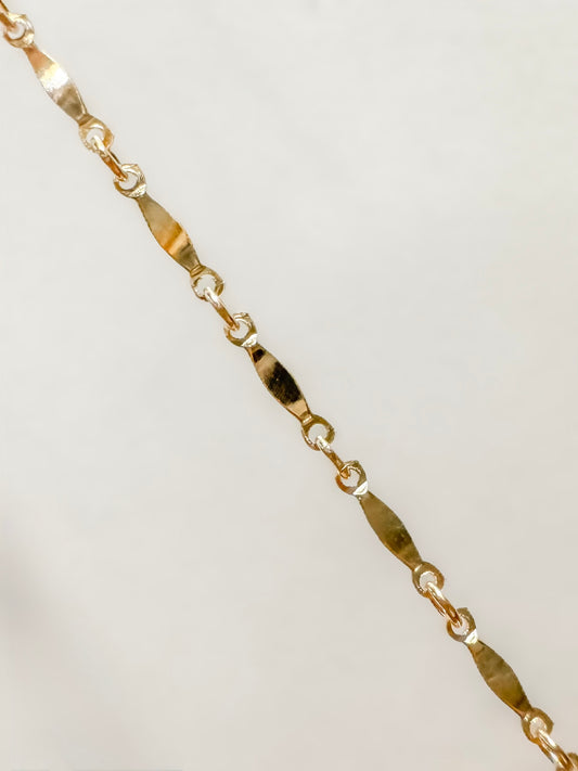 Dapped Bar Permanent Jewelry Chain by the foot