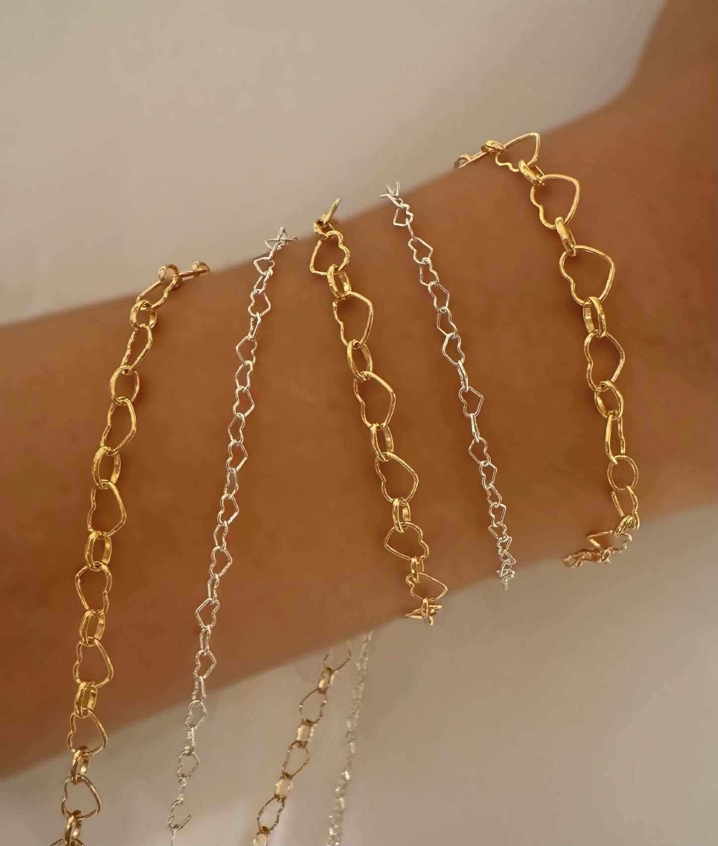 14k Gold Filled “Amore Italiano” Heart Permanent Jewelry Chain