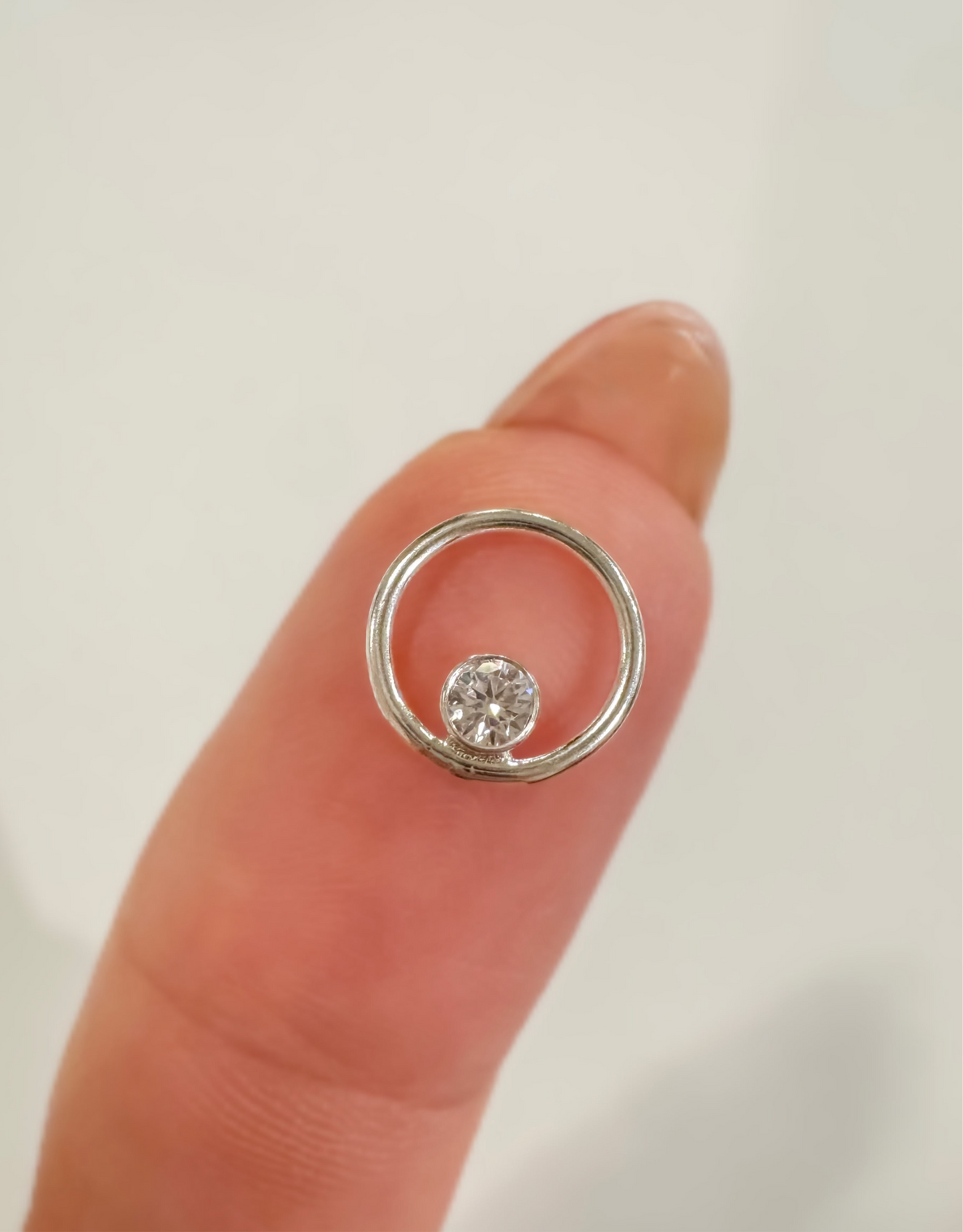 10mm Circle Permanent Jewelry Connector with 3mm CZ – 14K Gold Filled (Set of 4)