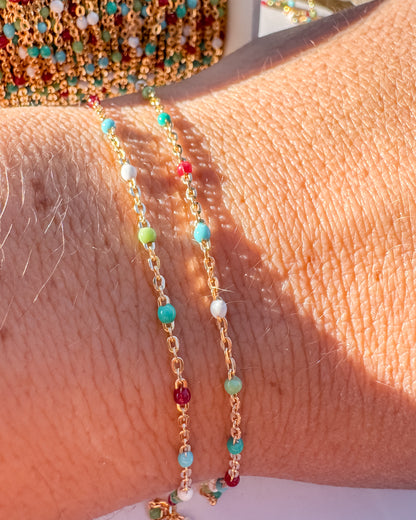 “Cozy Cabin” Enamel Permanent Jewelry Chain - C44