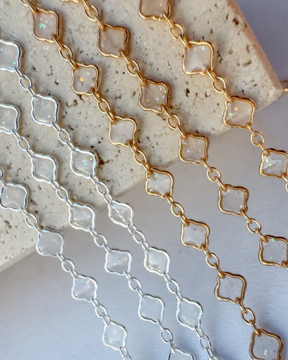 Clover Chain - Translucent Glitter Enamel - 109