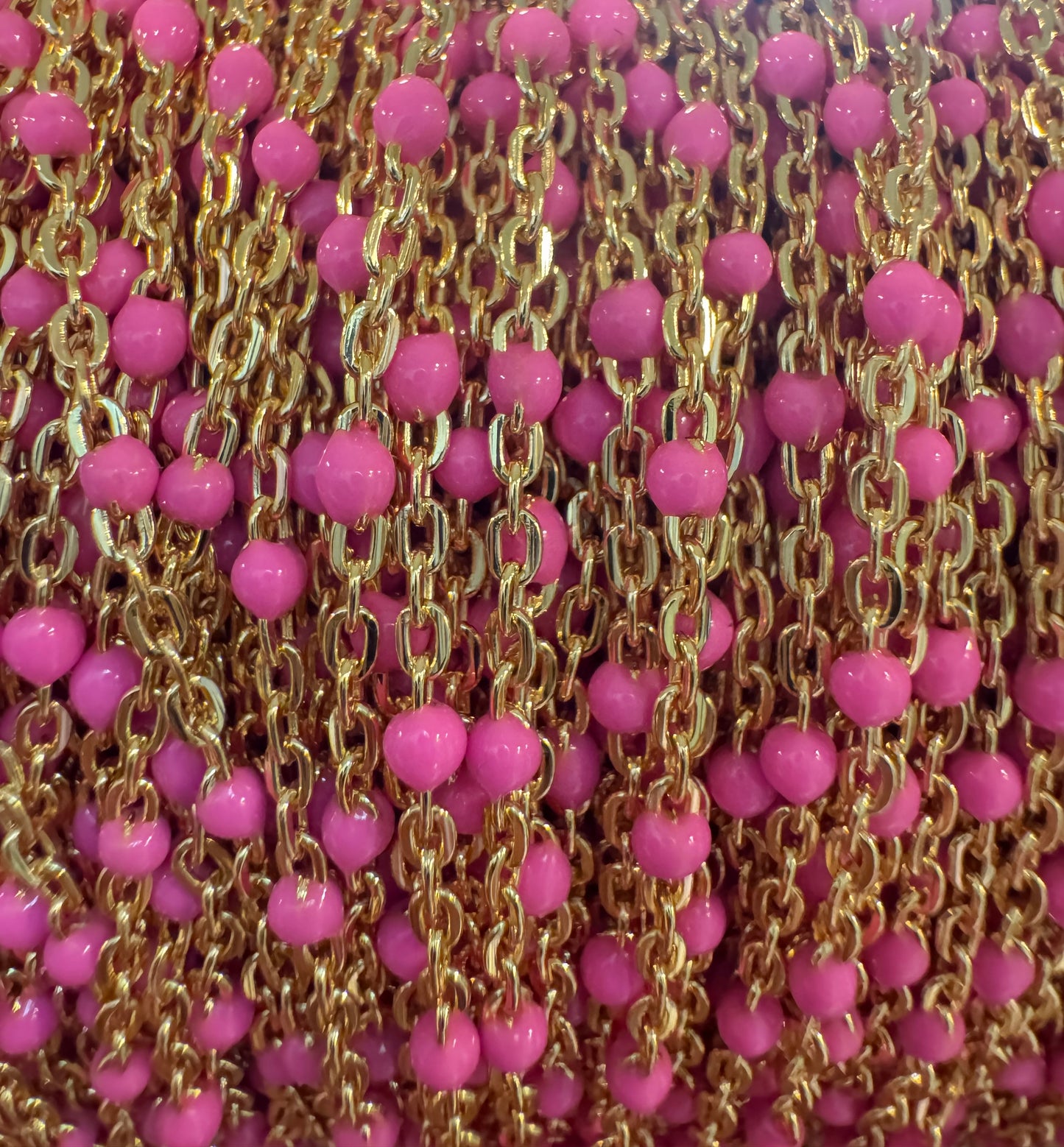 14k Gold Filled “Pop Pink” Enamel Permanent Jewelry Chain