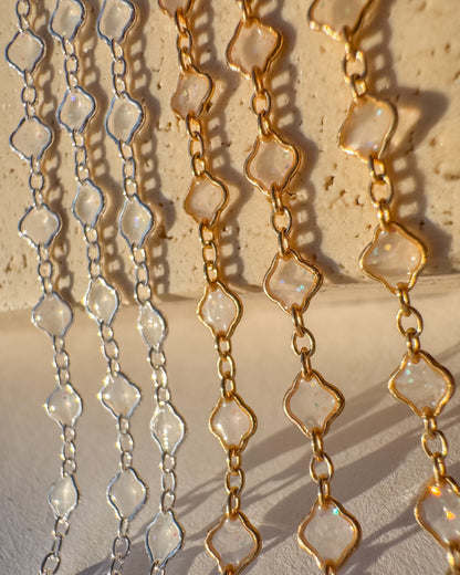 Clover Chain - Translucent Glitter Enamel - 109