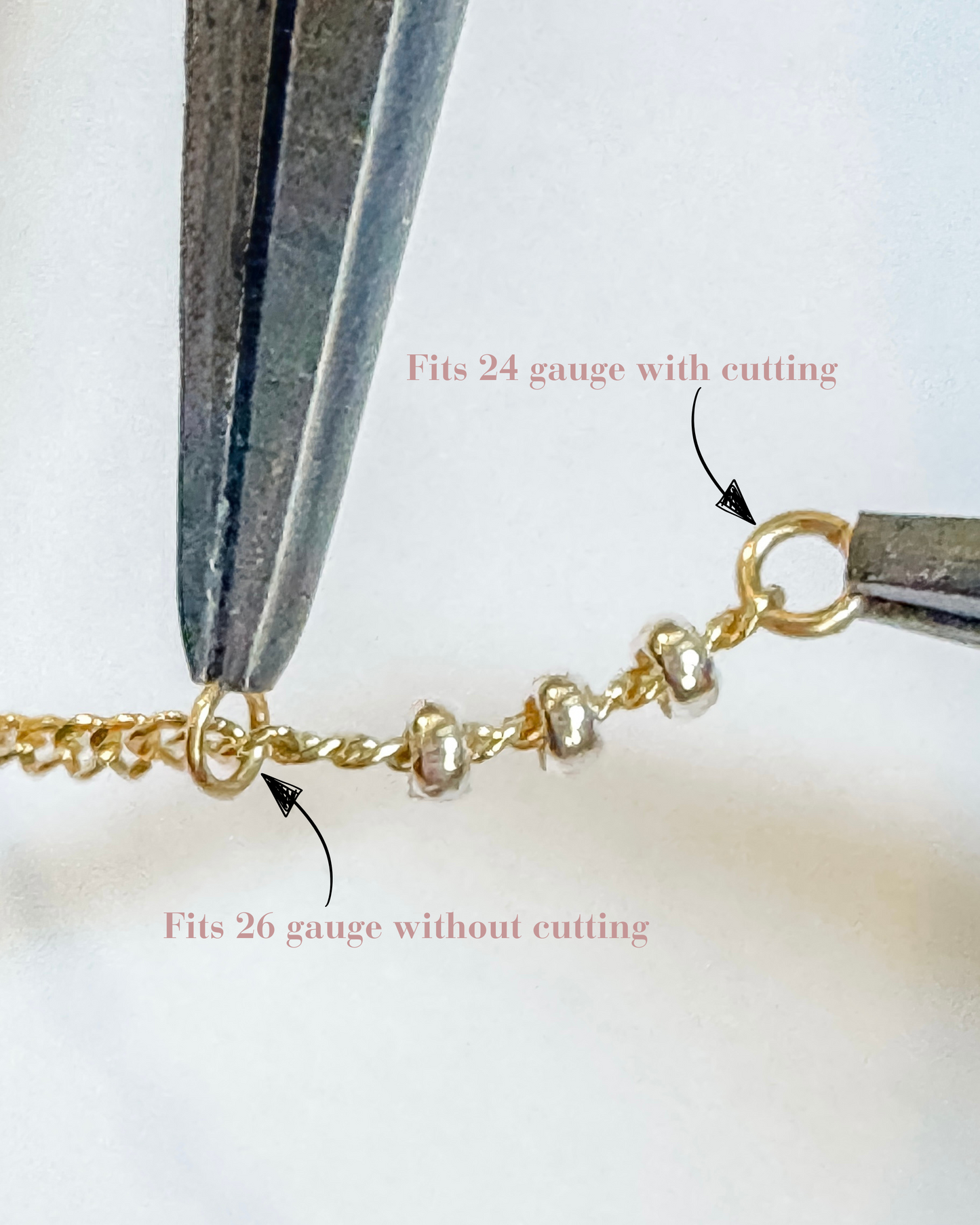 14k Gold Filled & .925 Sterling Silver Mixed Metal Tri Bead Satellite Curb Permanent Jewelry Chain