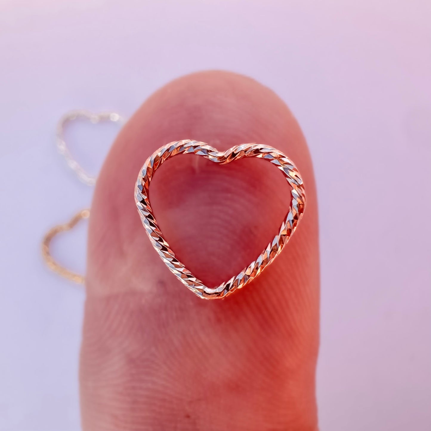 Sparkle Heart Jump Ring Connectors Permanent Jewelry (Set of 2) - 10mm wire heart