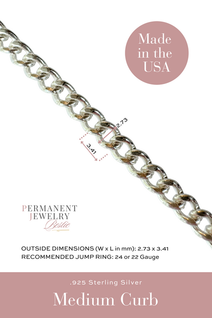 Medium Curb Permanent Jewelry Chain