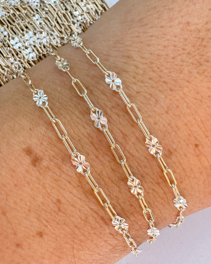 Mixed Metal Flowerburst Chain (C1MX)