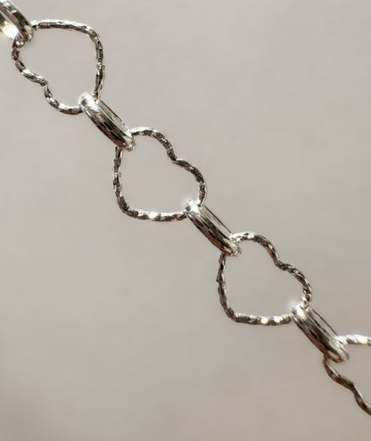 .925 Sterling Silver “Amore Italiano” Sparkle-Cut Heart Permanent Jewelry Chain