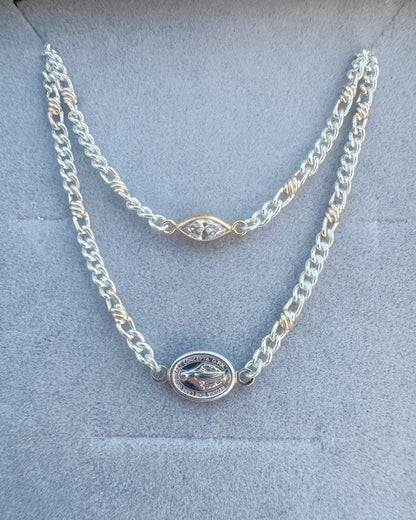 Mixed Metal Papillon Knot Chain