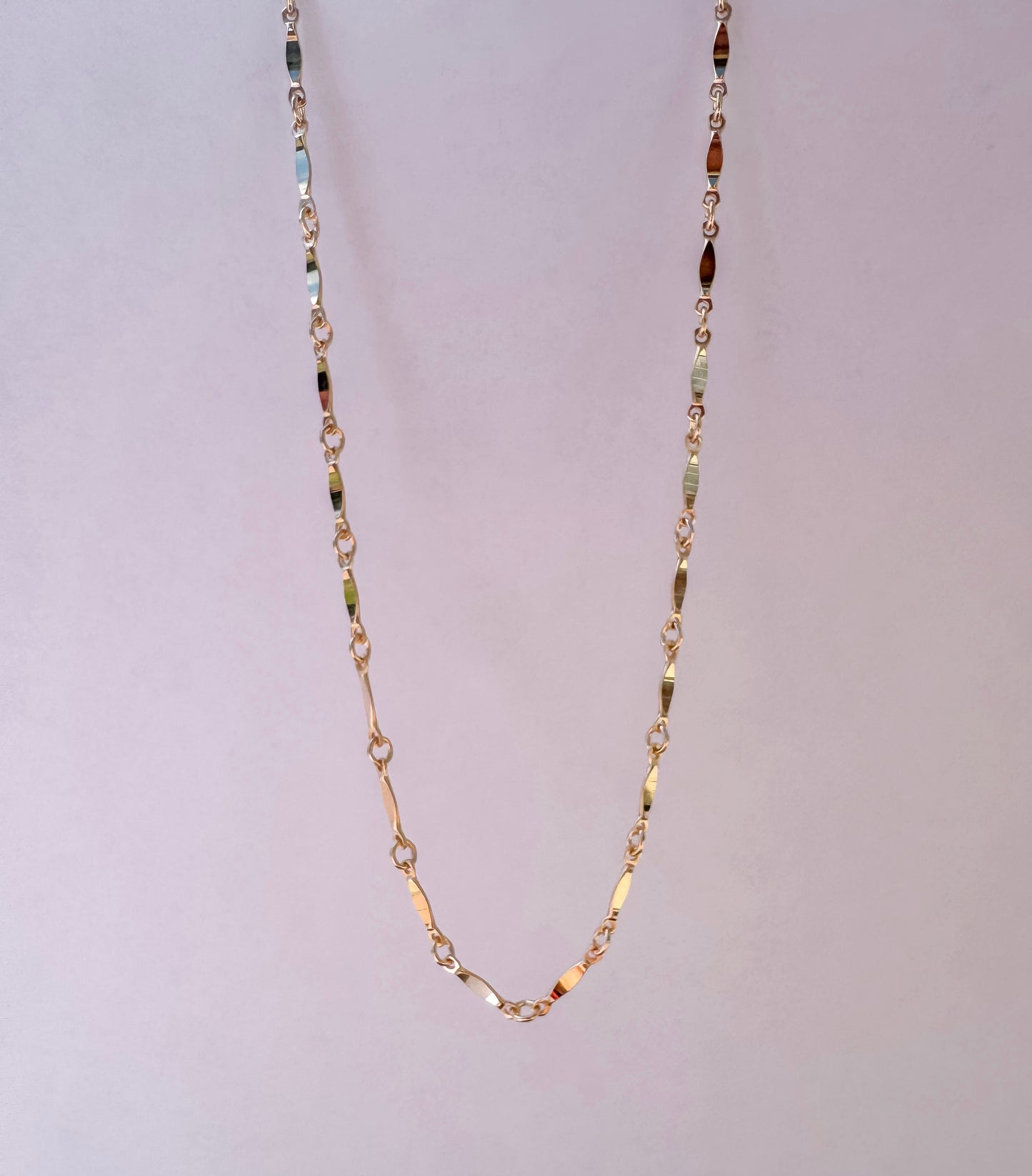 Dapped Bar Permanent Jewelry Chain by the foot