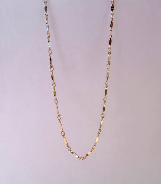 Dapped Bar Permanent Jewelry Chain by the foot