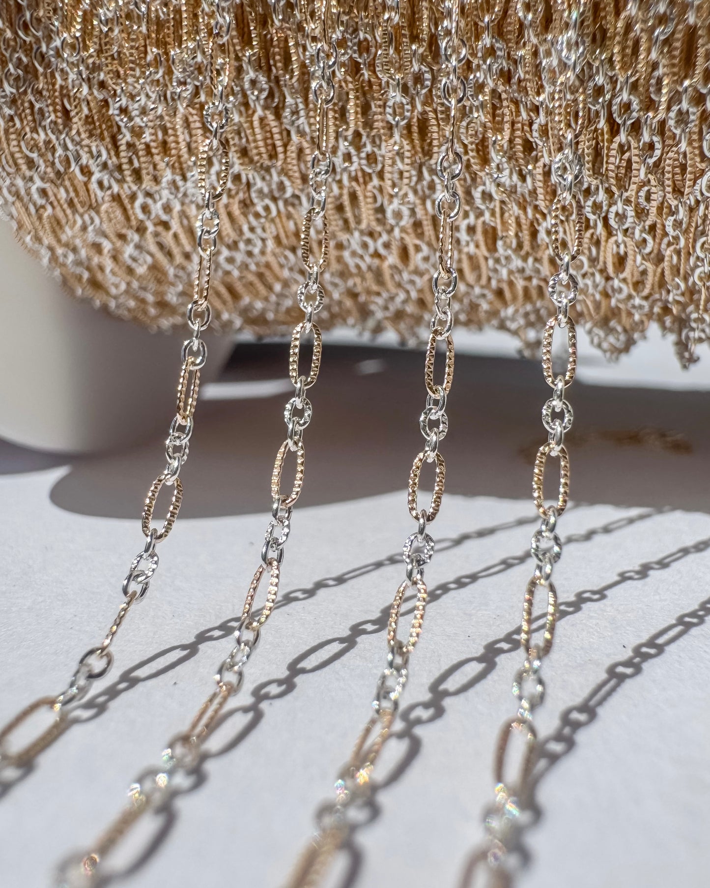 Micro Mini Mixed Metal Textured Long and Short