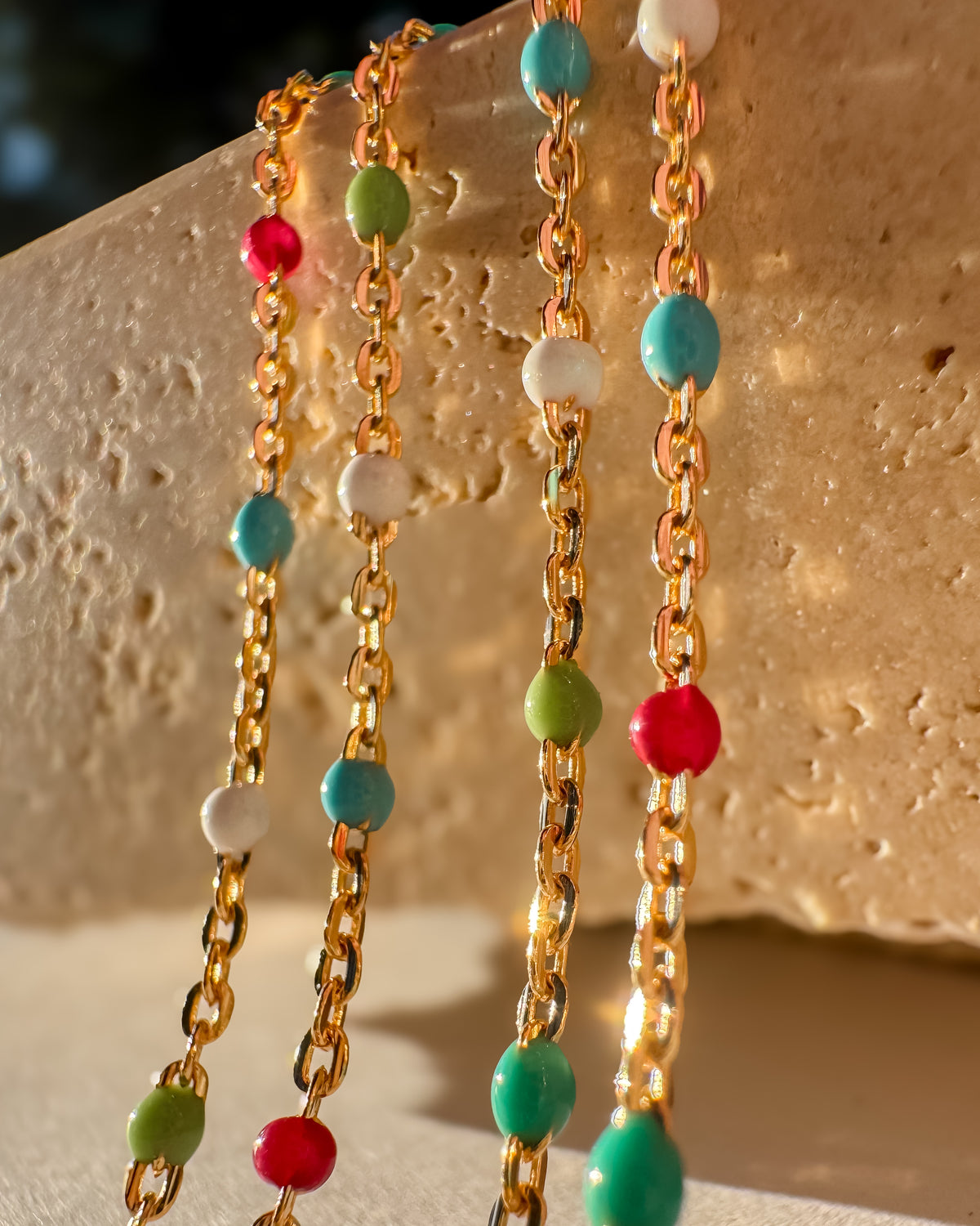 “Cozy Cabin” Enamel Permanent Jewelry Chain - C44