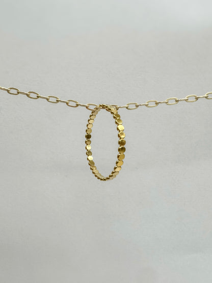 Flat Beaded Stacking Ring