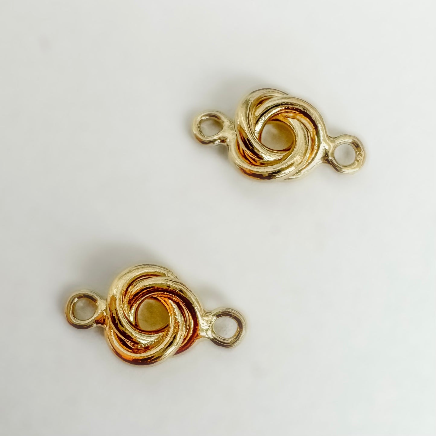 14k Gold Filled 5mm Love Knot Connectors (Set of 2)