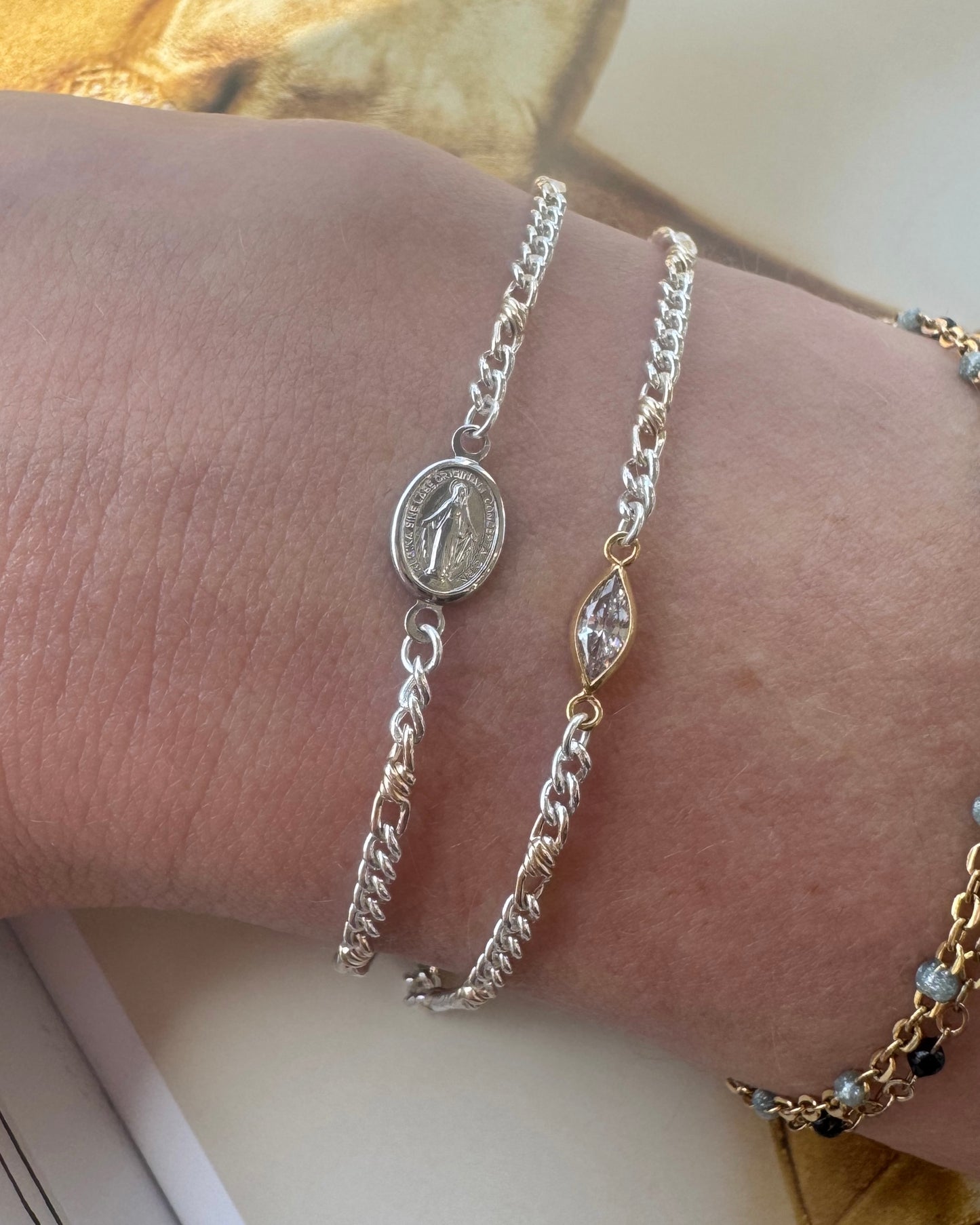 Mixed Metal Papillon Knot Chain